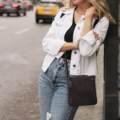 Image of Leather Crossbody Bags for Women - Ladies Sling Handbags - Medium Cross body Purses Handbags - Purses For Women