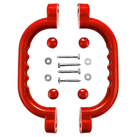 CloudWhisper 1 pair Kids Grab Handles,Safety Playground Non-Slip Handles Plastic Climbing Handles Set For Indoor And Outdoor Play Set Garden Recreation Facility Accessories Cover
