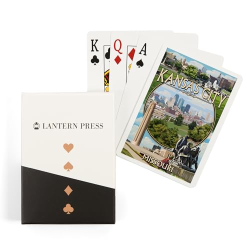 Lantern Press Kansas City Missouri Juego de 52 Cartas Poker