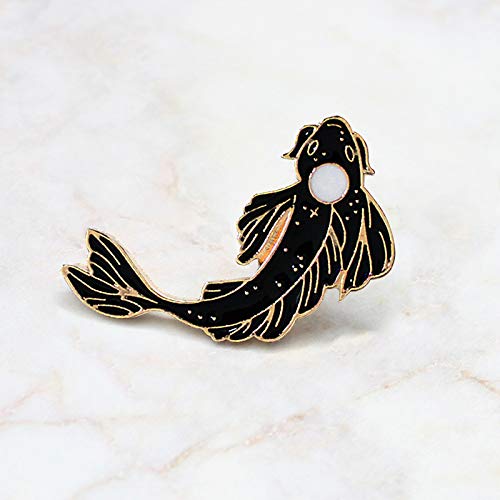 Image of 2Pcs coadipress Lovely Fish Brooch Enamel Lapel Brooches Pin Set Cute Cartoon Koi Fish Pins for DIY Backpacks Clothes Bags Jackets Hat Jewelry Accessories Gift