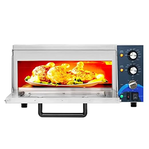 HOOCOO 24“ Commercial Electric Oven Countertop Pizza Ovens, 16 inch Pizza Oven with Baking Stone and Shelf Portable Indoor Pizza Maker for Restaurant Home Pretzels Baked