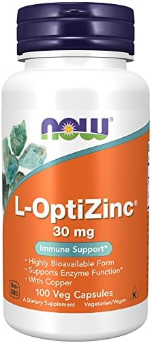 NOW Opti L-zinc, 30mg, 100 Capsules (Pack of 3)