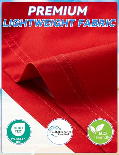 Mens Swim Trunks 8 inch Inseam Mesh Liner Quick-Dry Lightweight 4-Way Stretch Bathing Suit Swimming Trunks for Men UPF 50+4