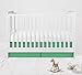 Bacati - Mix N Match Pin Dots Crib/Toddler Bed Skirt Dust Ruffle (Green)