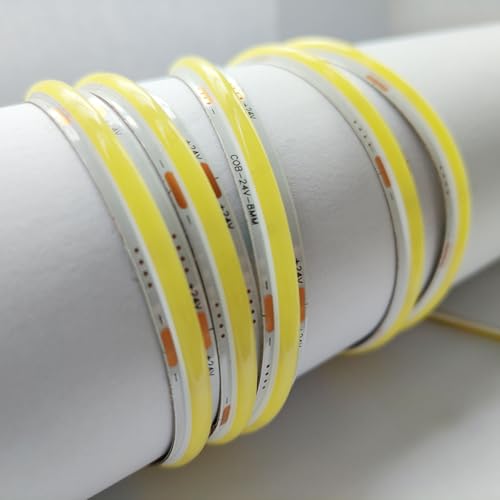 Image of COB LED Strip Light,32.8ft /10m 3120LEDs 24V 100W 12000Lumens Ultra Bright,CRI90+ Waterproof Flexible LED Tape Light for Home Office Festival DIY Outdoor Lighting (Daylight White 6000-6500K)