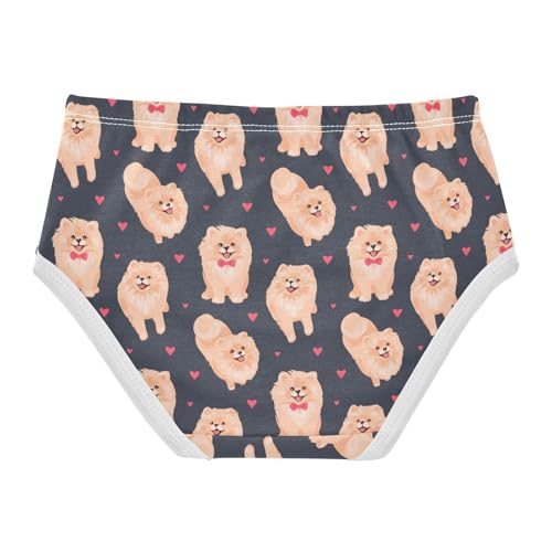 Little Girl Underwear Toddler Panties Kids Undies Pomeranian Dog Soft Cotton Briefs 2T-8Y2