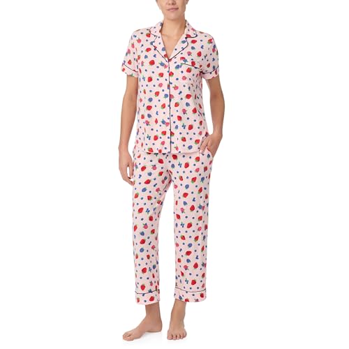 Image of kate spade new york Short Sleeve Cropped Pant PJ Set