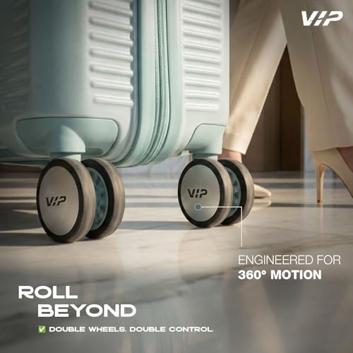 Image of VIP Vero Cabin /Medium /Large Trolley Bag| Slide Button Flushed TSA Lock | 8 Wheels | 3 Years International | Champagne /Lavander /Surf Spray