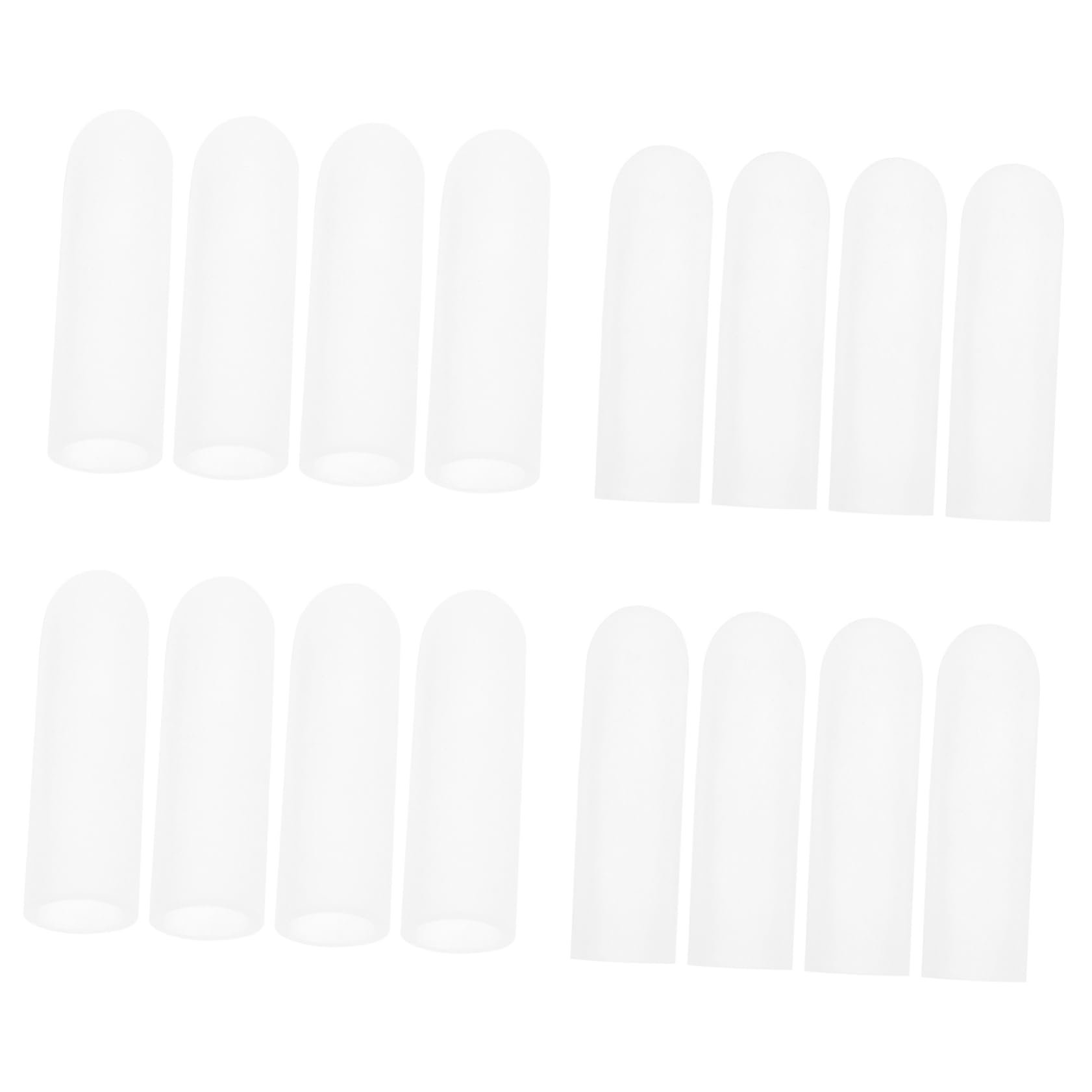 SHERCHPRY 8Pairs Silicone Finger Protectors Reusable Non Slip Finger Covers for Protection Comfortable Cutting Accessory for Men and Women for Crafts and Everyday Use