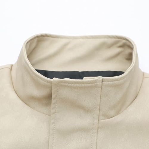 Chaqueta bomber de cuero casual para hombre miniatura 3