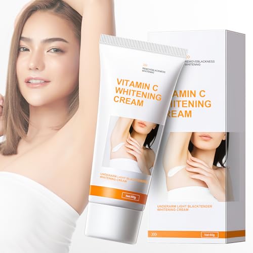 Crema Blanqueadora Corporal 60g,Crema Aclaradora de Manchas Oscuras con Vitamina C,Hidratante y Suave para Axilas,Codos,Rodillas y Zonas Sensibles,Piel Más Clara y Uniforme