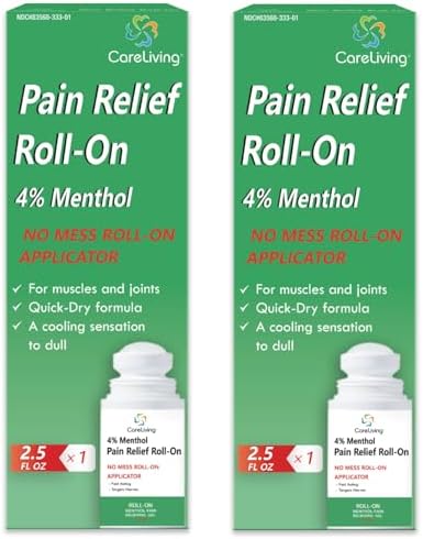 Amazon.com: CARELIVING Roll On Pain Relief for Knee, Neck, Joint ...
