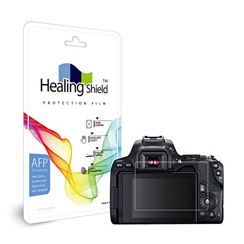 Healingshield �X�L���V�[���t���ی�t�B���� Screen Protector Oleophobic AFP Clear Film Compatible with Canon EOS-200D 2 [2pc]