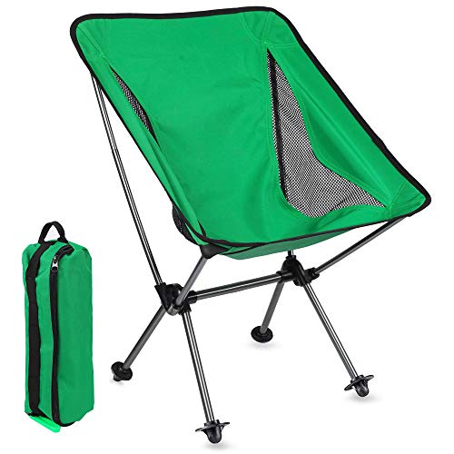 Portable Camping Backpacking Chair-Ultralight Lightweight Folding Camping Chairs in Carry Bag 300 Lbs