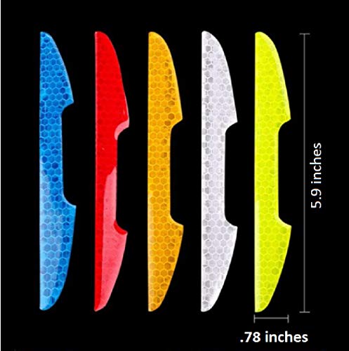 TRUE LINE Automotive Door Warning Reflective Marker Trim Molding 4PC (Blue)