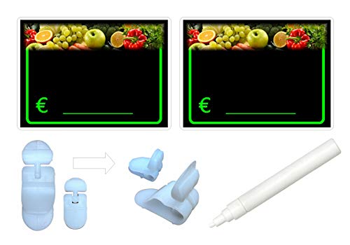Portaprecios plastificados para verduras lavables de 8,3x11,3 cm que ordenan tu negocio 3