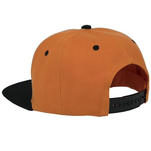 Image of Gelante Snapback Hats for Men - Flat Bill Brim Baseball Cap Hat - Plain Blank Adjustable
