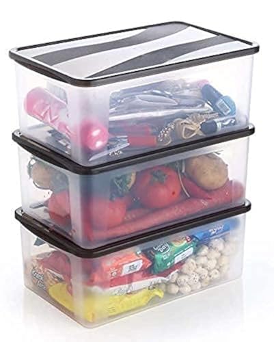 Image of TASMAX Fridge Storage Boxes, Plastic Fridge Containers, Fridge Accessories Items, (LUMI FRIDGE CONTAINER 6SET)