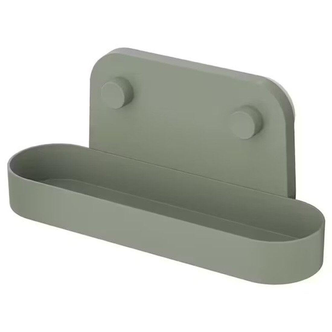 Ikea ÖBONÄS Wall Shelf with Suction Cup, Grey-Green, 28 cm (11 ")-image-11