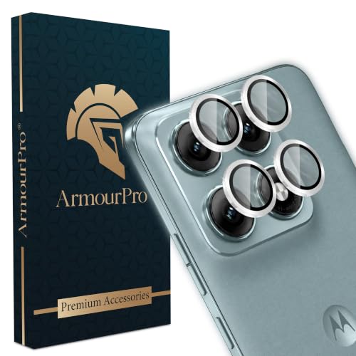 Image of ArmourPro Camera Rings Tempered Glass for Motorola Edge 70 Pro Plus, Tough HD Individual Aluminum Alloy Rings 9H Camera Cover, Scratch-Resistant,Camera Lens Protection| Silver, 1 Pack