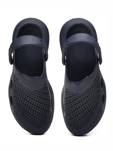 Image of Impakto Men's Clogs | Lightweight & Breathable EVA Waterproof Slip-Ons for Beach, Pool, Walking & Casual Use | Stylish and Skid Resistant with Backstrap | Quick Dry & Soft Cushioned Comfortable Mules