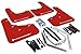 Rally Armor MF29-UR-RD/WH Red, White Mud Flap with Logo (13+ Ford Fiesta ST)