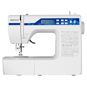 MEDION MD 15694 Digitale Nähmaschine/Knopflochautoma... Stiche/100 Alphabetstiche/69 Doppel-Nadel-Stiche/LED-Näh...