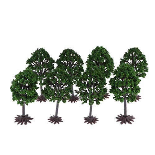 Bonarty 8PCS 12cm Model Trees Railroad Scenery Sand Table Model Accessories OO 1:75