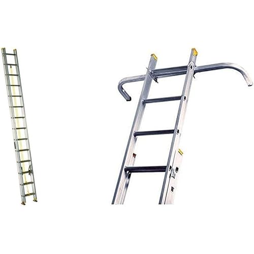 Louisville Ladder AE3228 Extension Ladder, 28-Feet & LP-2200-00 Stabilizer, Silver