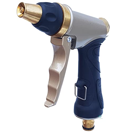 LAFILLETTE Multi Functional Garden Hose Nozzle Sprayer with Full Brass Nozzle Water Spray Nozzle For Lawn, Gardening, Car Washing, Watering Plants(Gold) LAFILLETTE Multi Functional Garden Hose Nozzle Sprayer with Full Brass Nozzle Water Spray Nozzle For Lawn, Gardening, Car Washing, Watering Plants(Gold)