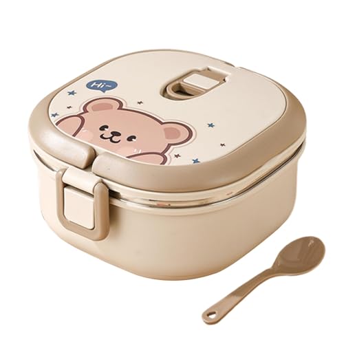 Yaztauho Insulated Lunch Box for Hot Food - Lunch Snack Box - 304 Stainless Steel, Compact, Food Grade, No Leakage Square Lunch Box for Adults, Kids, Men, Women, Children