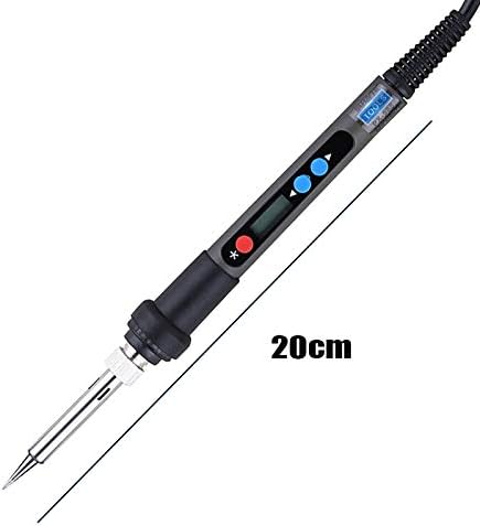 Soldering 220V 90W Electric Soldering Iron Soldeerbout Digital LCD Adjustable Temperature Solder Iron Welding Tools + 5pcs Soldering Tips - (Color: EU Plug)