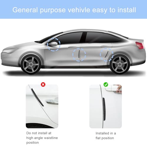 Gentpovth 6 Stück Hochwertiger Autotür Kantenschutz, Auto Universal Carbon Türschützer, Antikollisions-Türschützer, Anti-reiben dekorative Streifen, für die meisten Autos Türgriff, Türen, Rückspiegel