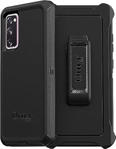 OtterBox Samsung Galaxy S20 FE 5G (FE ONLY - Not Compatible with Other Galaxy S20 Models) Defender Series Case - Black, Rugged & Durable, with Port Protection, Includes Holster Clip Kickstand