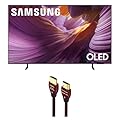 Samsung QN55S85FAFXZA 55 Inch OLED HDR 4K Smart TV with a WireLogic Ruby 8ft Ultra High Speed 4K-8K-10K HDMI Cable (2025)