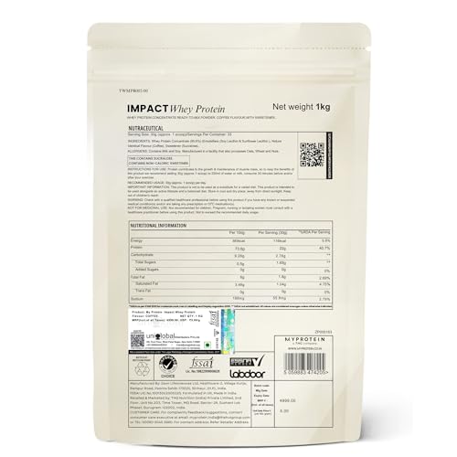 Image of MYPROTEIN Impact Whey Protein (1 KG, Coffee)