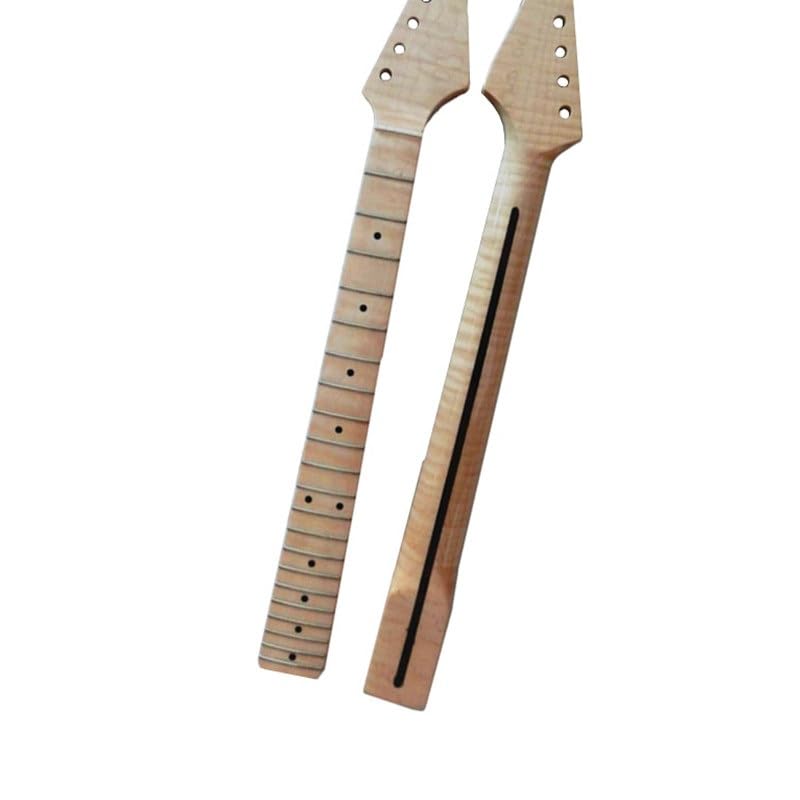 Manche guitare électrique érable flamme tigre 21 frettes pour restaurer son instrument