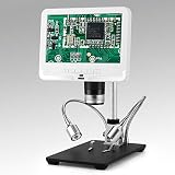 Andonstar Digital Microscope Compatible with soldering AD206 1080P Soldering Microscope Compatible with Phone watch Repairing SMD/SMT Black &White