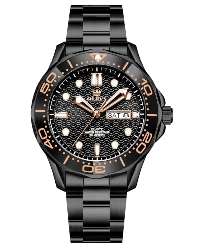 Image of OLEVS Watches for Men Luxury Dress Wirst Watch Gift | Large Dial,tainless Steel,Waterproof,Luminous,Watch Gift