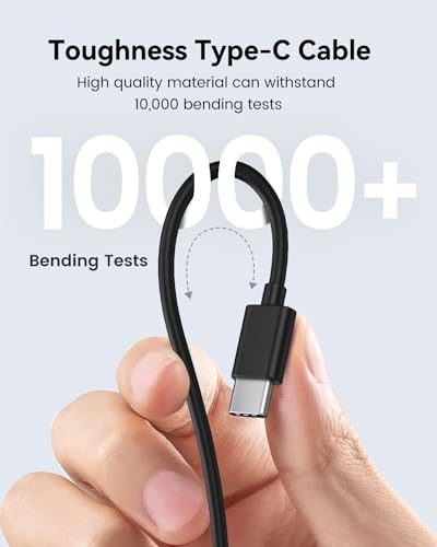 Image of TobenONE 100W USB C Laptop Charger, Universal GaN III Power Supply Adapter, Replacement Foldable Fast Charger PD3.0 for MacBook, HP, Lenovo, Asus, Steam Deck, and All Type C Devices (5ft Cable)