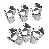 TOPPERFUN 6 pezzi Piatti Ostriche in Acciaio Inossidabile Resistente Alte Temperature Ciotole per Salse e Intingoli Impilabili e Facili da Conservare per Cucina e Grigliate