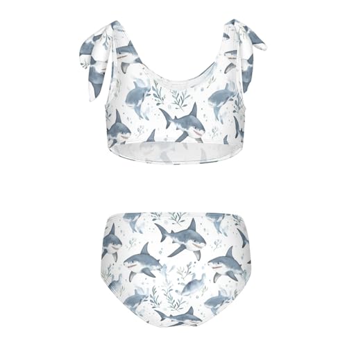 Girls Swimsuit Cute 2-Piecing Kids Bathing Suit with Adjustable Strap2