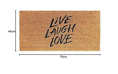 Image of Onlymat Natural Coir Art Printed Doormat - 29.25 inch x 17.55 inch, Black and Brown (TP 12412)