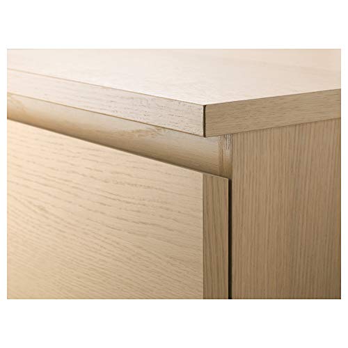 Ikea Malm Chest Of 2 Drawers White Stained Oak Veneer #TOP6