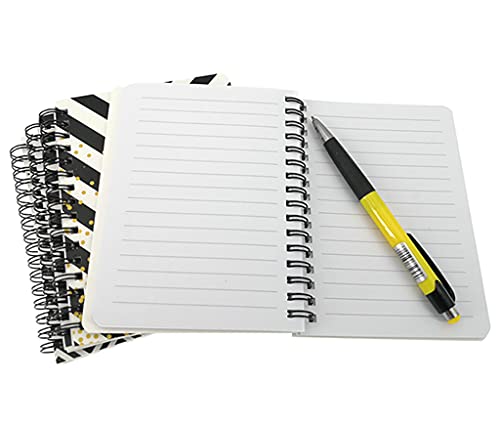 4 Pack A6 Spiral Notebook Journal,Wirebound Ruled Sketch Book Notepad Diary Memo Planner,A6 Size(5.7X4.1") & 80 Sheets (Stripe) - Thumbnail 7