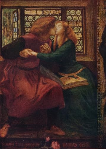 Carteles Paolo e Francesca para salón comedor elegante lámina Rossetti decoración pared