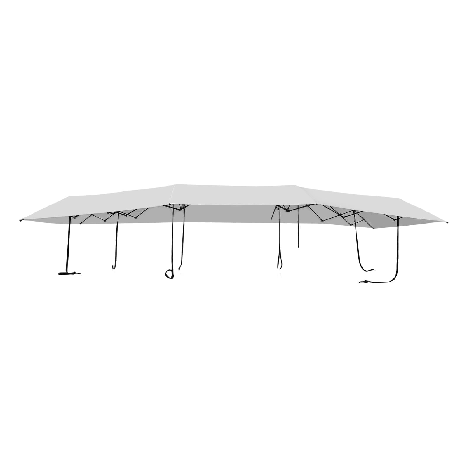 Tenda parasole semiautomatica per auto, rimovibile, pieghevole, portatile, protezione solare, con fibbie antivento, borsa per il trasporto, 460 x 230 cm, grigio argento