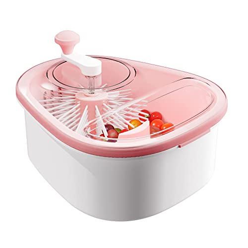 JOYMOOP Fruit Cleaner Spinner JOYLOOP, Large Fruit Washer Spinner with Brush, Fruit Cleaning with Fruit Washing Bowl, Fruit and Salad Cleaner with Fruit Spinner Bowl,Fruit and Vegetable Scrubber