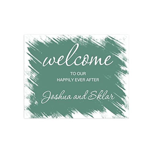 Panneau de bienvenue minimaliste mariage personnalisable 45 x 61 cm - 2
