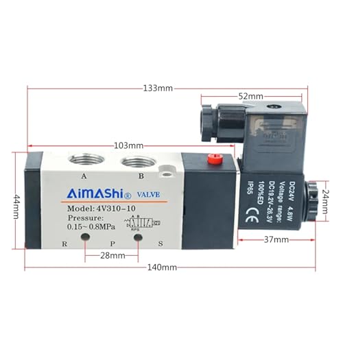 Vanne de contrôle d'air 3/8 pour régulation de vérin pneumatique